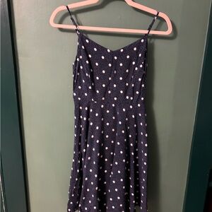 Old Navy Dark Blue Dress with White Dots